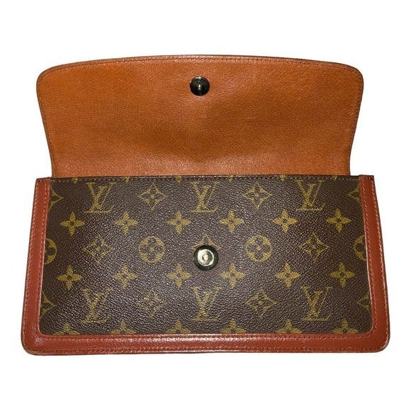 Louis Vuitton Pochette Dame Clutch GM Brown Leather - Picture 9 of 16